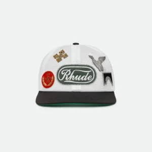 RHUDE PATCH MESH TRUCKER HAT WHITE