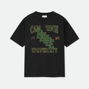 RHUDE UNIVERSITY TEE BLACK