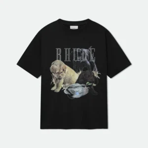 RHUDE RHINESTONE HUNTING DOG TEE