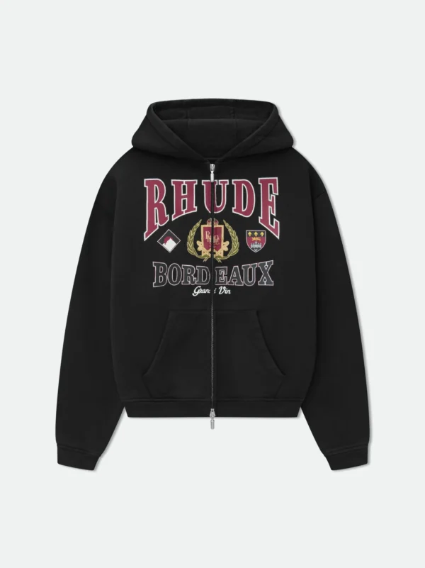 BORDEAUX GRAND VIN ZIP-UP RHDUE HOODIE