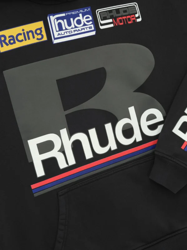 RHUDE PETROL PATCH HOODIE