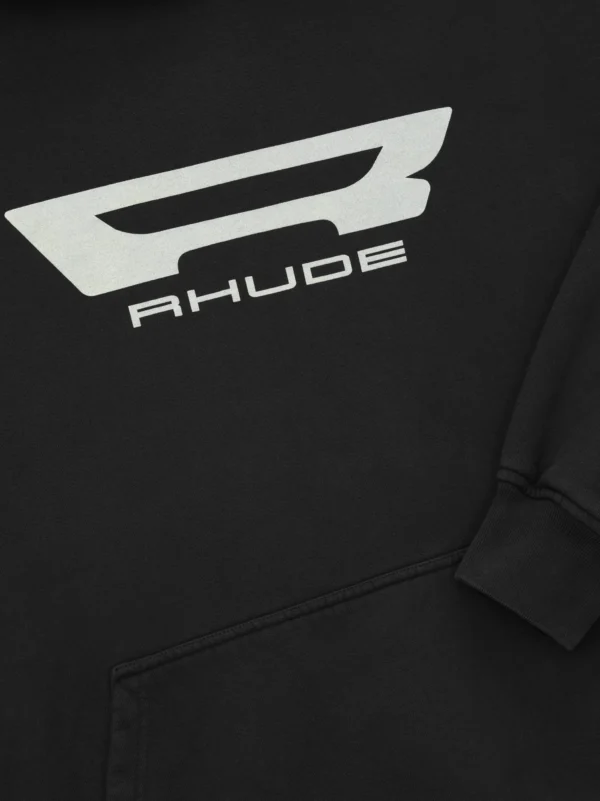 RHUDE CAMPIONE BLACK HOODIE